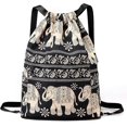 thumbnail image 1 of Mochila deportiva de viaje plegable con cordón, de gran capacidad, con separación de humedad y secado rápido, para gimnasio, para mujeres y hombres., 1 of 3