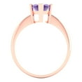 thumbnail image 4 of Clara Pucci 14K Rose Gold 2.5ct Amethyst Solitaire Ring for Women, 4 of 7