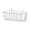 White #0, variant on Metal Wall Mounted Storage Basket, Kitchen Spice Rack and Bathroom Toiletries Organizer, Hanging Iron Wire Basket for Towels and Sundries, 1-Pack