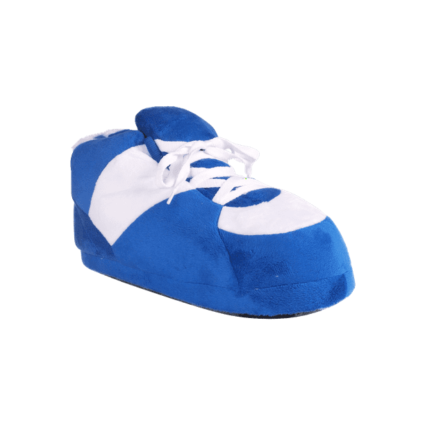Automatisering lindre Solrig HappyFeet Sneaker Slippers - Blue and White - Small - Walmart.com