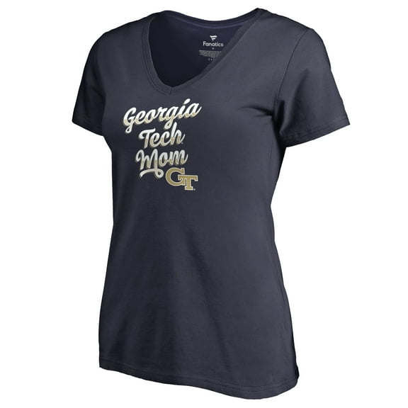 Women's Navy Georgia Tech Yellow Jackets Team Mom T-Shirt