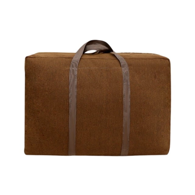 Organizador de Bolsa de Almacenamiento Grosado Bolsa de Almacenamiento de Edredón de Lienzo, 70x22x50cm Tejido de Mano para Mudarse Y Viajar Grandes Bolsas de Almacenamiento