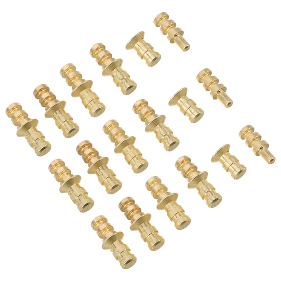 BESTYASH 24Pcs Furniture Shaft Pins Metal Table Alignment Pins with Wear Resistant Golden Finish