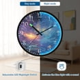 thumbnail image 5 of Voice Activated Clock with Glow Light 12 Inch Large Silent Wall Clock Battery Operated for Home Decor Vibrant and Colorful Universe, 5 of 8