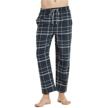 

Men s Winter Christmas Pajamas Pants Thick Slim Fit Cotton Flannel Plaid Lounge Bottoms Cotton Sleep Pajama Bottoms with Pockets Drawstring Loose Waist Pants Gift for Father Boyfriend S-2XL Green