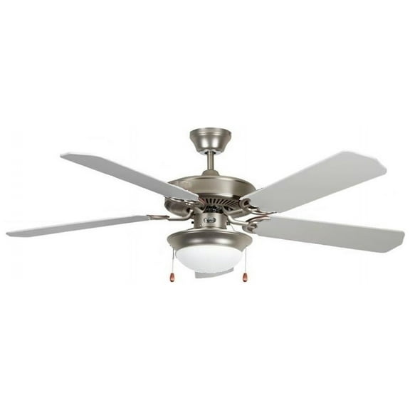 Concord 52" Satin Nickel LED Indoor Traditional Style Ceiling Fan with Light Kit