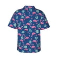thumbnail image 3 of Haiem Plants And Flamingos Printed Hawaiian Shirt for Men - Men’s Casual Beach Summer Shirts - Stretch Fabric with Modern Fit-X-Large, 3 of 9