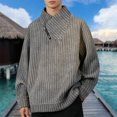 thumbnail image 2 of Chandail en Molleton Décontracté à Fermeture Éclair pour Hommes - Coupe Décontractée, Manches Longues, Col Rond, Couleur Unie, Mode Urbaine avec Confort Doux et Style Athlétique, 2 of 6
