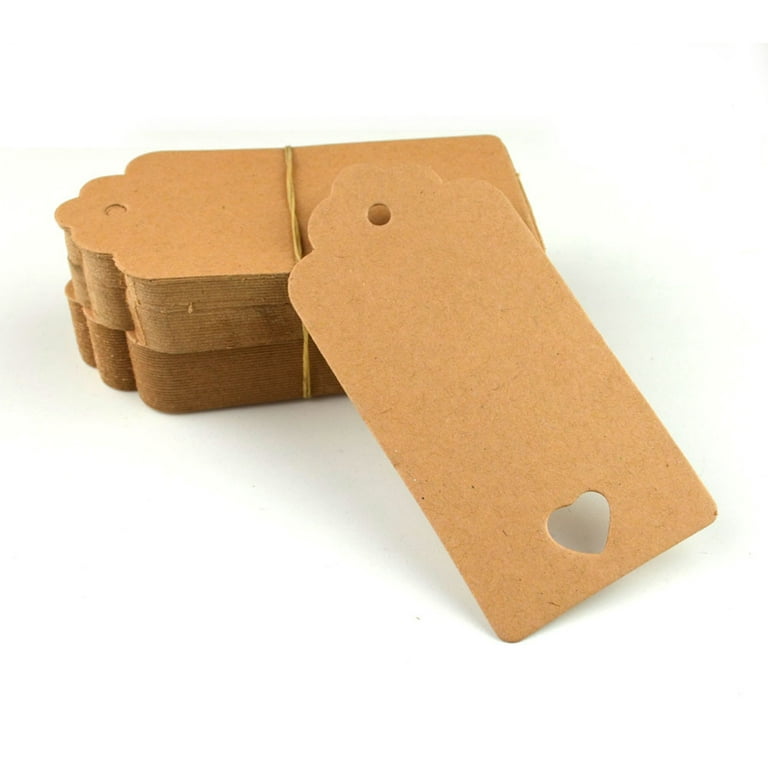 100Pcs Kraft Paper Tags, Gift Tags, Blank Hang Tags for Gift Bags Price  Tags Name Tags for Wedding Holiday Valentine's Day Blank Gift Bags Tags  Price