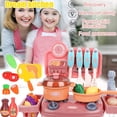 thumbnail image 2 of Juego de pequeños juguetes para fregaderos de cocina HUOGUO Cooking Kitchenettes, 2 of 5