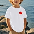 thumbnail image 2 of T-shirt à Manches Courtes Imprimé Feuille d'Érable pour Garçons, Taille 4-5T, 2 of 4
