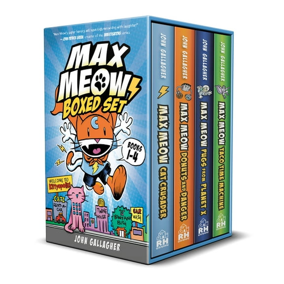 Max Meow Max Meow Boxed Set: Welcome to Kittyopolis (Books 1-4): Max Meow 1: Cat Crusader; Max Meow 2: Donuts and Danger; Max Meo, (Paperback)