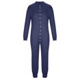 thumbnail image 4 of jsaierl Men's Onesie Pajamas Long Sleeve One Piece Solid Button Down Jumpsuit Romper Sleepwear, 4 of 6