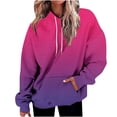 thumbnail image 2 of zanvin Sweat à Capuche à Manches Longues pour Femmes, Chemise Décontractée Ample avec Poches pour Femmes, Rouge, G, 2 of 5