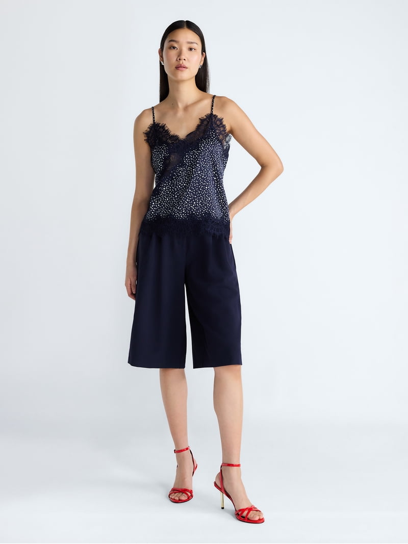 Devil Wears Prada Scoop Collection Women's Lace Trim Blouse, Sizes