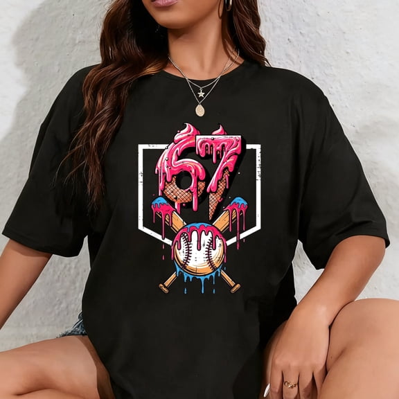 100% Cotton 67 Meme Funny 6 7 Men Women Kids Youth Boys Girls Teen T-Shirt