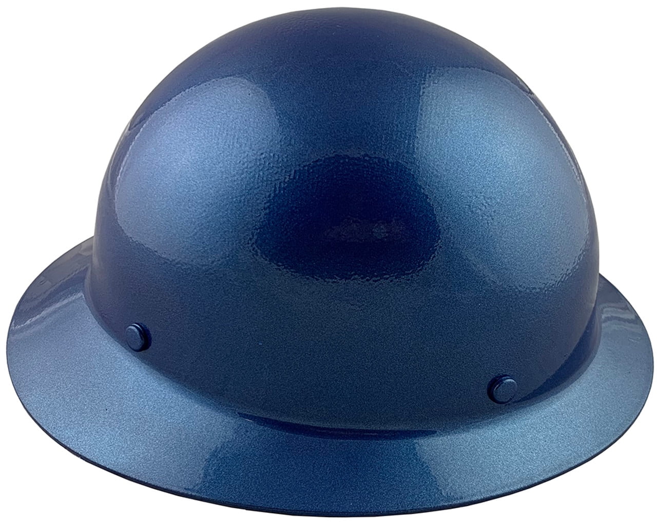 MSA Skullgard Full Brim Hard Hat with FasTrac III Ratchet Suspension - Metallic Blue