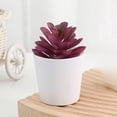 thumbnail image 5 of Artificial Potted Plants with White Plastic Pots for Home and Office Decor, Small Flower Arrangements for Indoor Spaces, 5 of 5