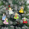thumbnail image 5 of Decoraciones navideñas para niña, falda blanca, colgante de Ángel de Navidad, colgante creativo de arcilla suave para árbol de Navidad, 2 uds., 5 of 5