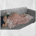 thumbnail image 6 of Peach Soft Flannel Fleece Throw Blanket, Lace Design on Soft Colored Background Ornamental Pattern Wedding Inspired Image, Cozy Plush for Indoor and Outdoor Use, 60" x 80", Coral White, by Ambesonne, 6 of 6
