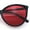 Black - Red, variant on Womens Oversized Cat Eye Goth Pop Color Lens Plastic Sunglasses Blue