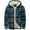Blue Yellow, variant on SPEEDRUN Mens Flannel Hoodie Plaid Jacket Fleece Sherpa Lined Full Zip Up Sweatshirt Winter Hooded Shirts Coat with 4 Pockets Black M