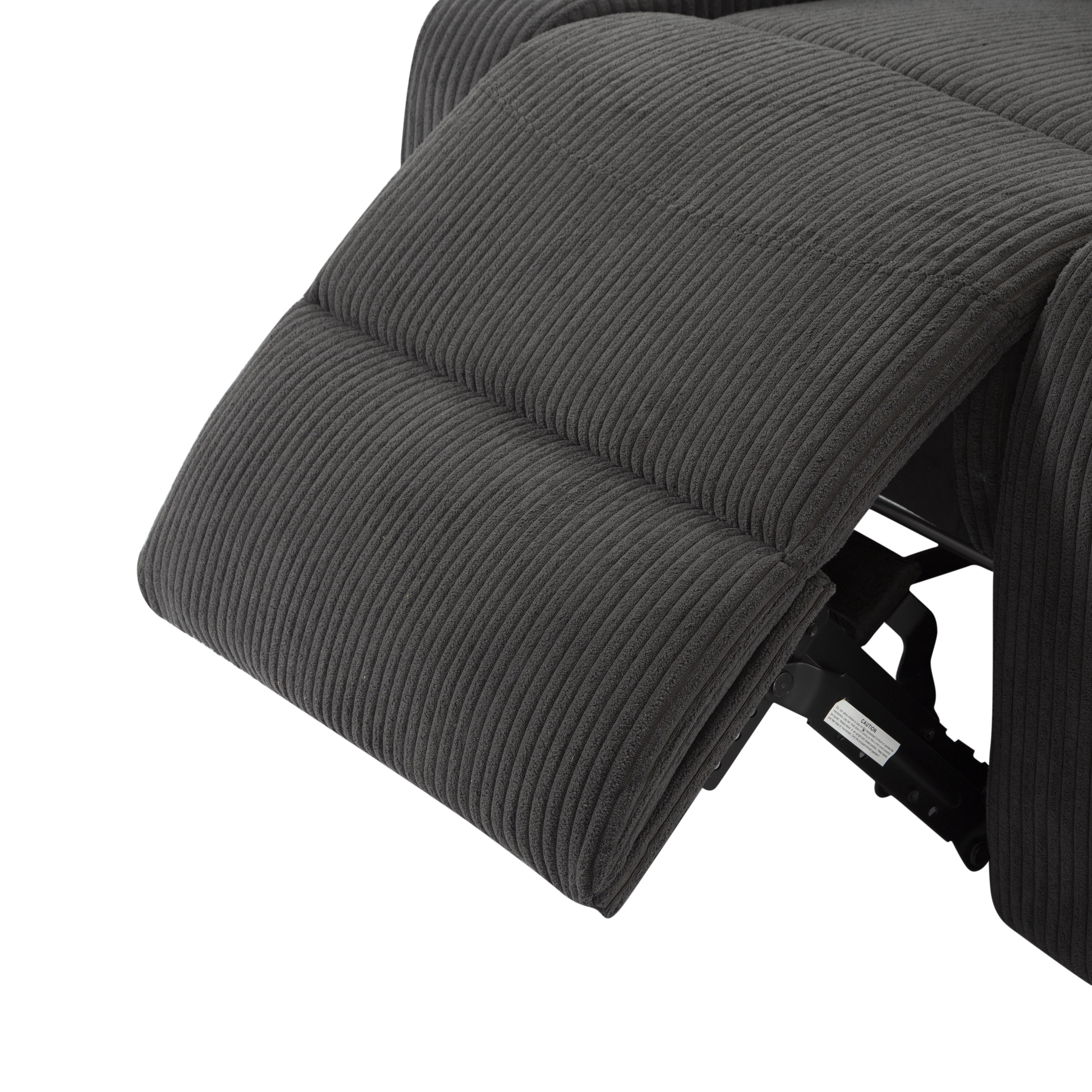 TiramisuBest Adjustable Manual Recliner Chair,Ergonomic Corduroy Lounge Chair with Cup Holders & Phone Stand for Living Room,Dark Gray