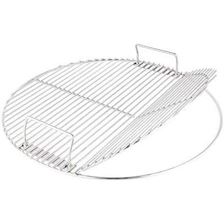 304 Stainless Steel Hinged Cooking Grate for 22 in Weber Charcoal Grills 21.5 in Round Hinged Cooking Grid Grill Accessory Replaces for Weber Original Kettle Series