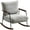 Light grey, variant on Furniliving Modern Rocking Chair with Thick Padded, Upholstered Chenille Fabric Glider Rocker Armchair, Accent Chairs with Wood Frame for Living Room, Bedroom, Office, Light grey