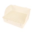 thumbnail image 1 of Flynix Rabbit Litter Box Easy to Clean Potty Tray for Dwarf Rabbit Galesaur Ferrets Beige, 1 of 10