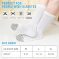 thumbnail image 6 of AMITOFO Non-Binding Diabetic Socks with Anti-Slip Grips,4 Pairs Loose Fit Cotton Crew Socks for Men and Women,Comfort and Safe Gripper Socks for Elderly,White, 6 of 9