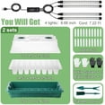 thumbnail image 5 of 2 Pack Seed Starter Tray with Grow Light, 80 Cells Indoor Greenhouse Kit, 360° Full Spectrum LED, Smart Timer, 5 Brightness Levels Indoor Plant Starter Kit for Home Gardeners, 5 of 8