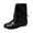 Black, variant on Women Boots Flat Heel Round Toe Lace-Up Mid Calf Women's Flats Boots Fashion Casual Versatile Warm Fall Winter Comfortable Shoes for Women Brown 6