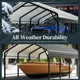 thumbnail image 5 of Walsunny 12X20 FT Carport, Outdoor Heavy Duty Carport Canopy with Galvanized Steel Roof, Metal Carport Extra Large Garage Car Storage Shelter, Gray, 5 of 7