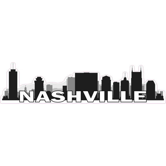 10in x 2.5in Nashville Skyline Sticker