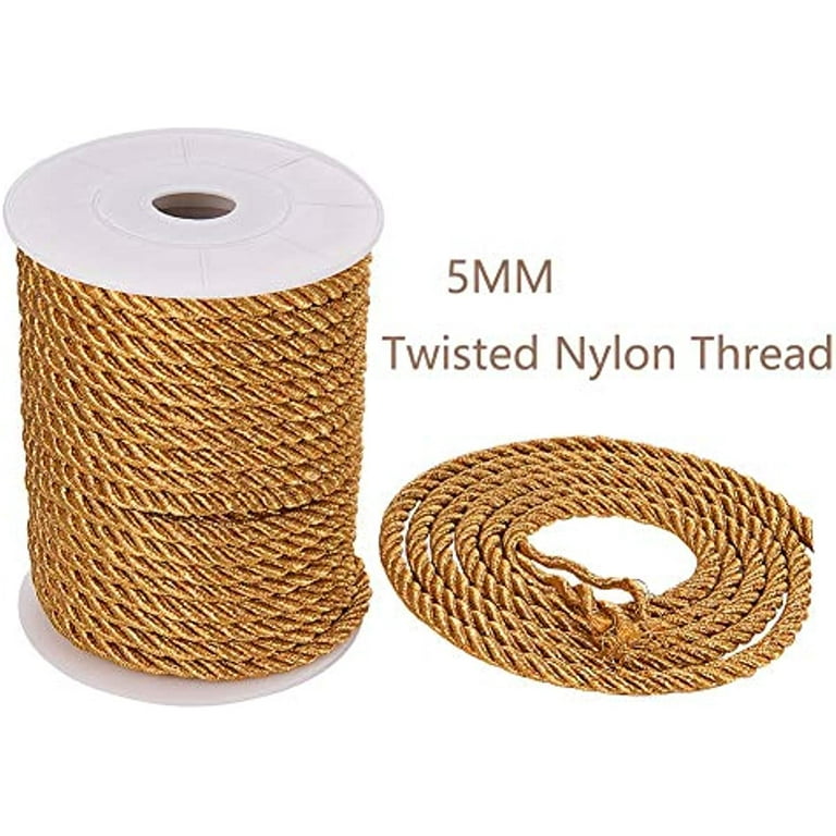 VILLCASE Twisted String Embossed Rope Twisted Silk Ropes Trim Cording Couch  Pads for Sofa Twisted Cord Thread Honor Cord Upholstery Trim Cord Macrame