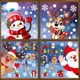 thumbnail image 5 of Pegatinas de cristal con forma de corona navideña de dibujos animados, hombre de jengibre, Papá Noel, muñeco de nieve, alce, decoración navideña 2025, 5 of 5