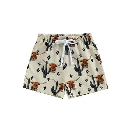 

Baby Boys Swim Shorts Leaves Print Swimming Trunk Toddler Hawaiian Beach Board Shorts Swimwear