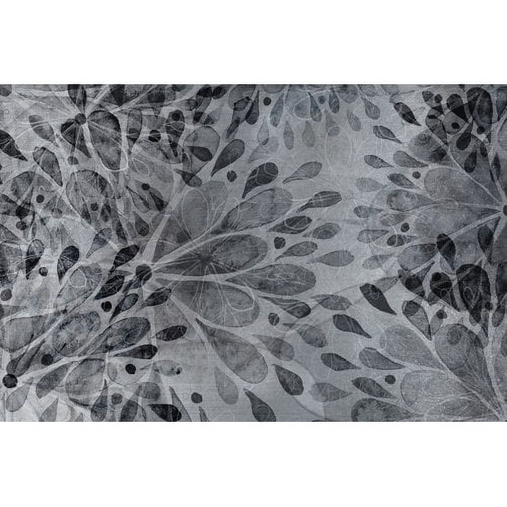 "Monochrome Floral" Painting Print on Wrapped Canvas
