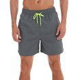 thumbnail image 2 of Floenr Mens Shorts,Men Solid Breathable Lace Waterproof Quarter Pants Beach Shorts Sports Casual Pants, 2 of 4