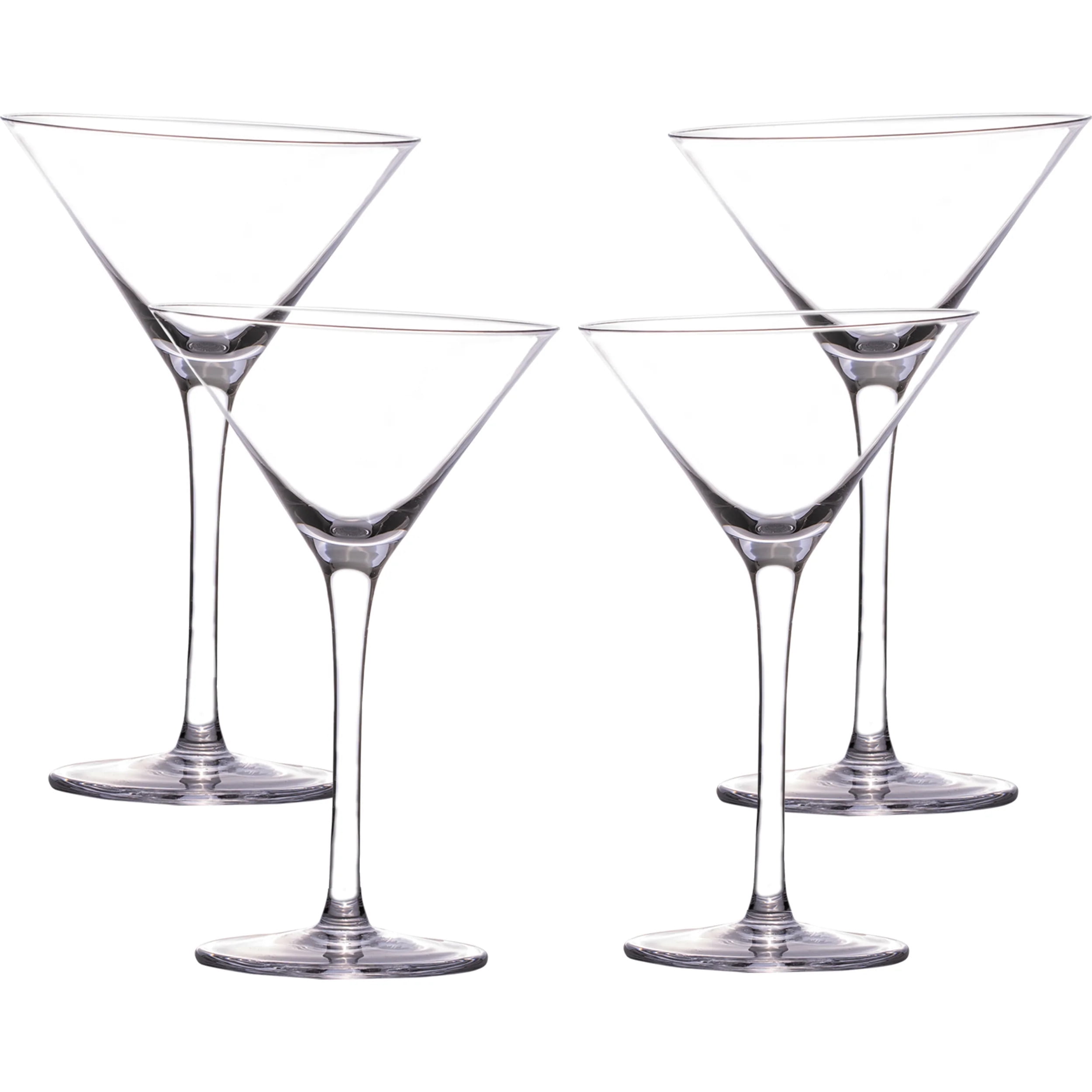 Large Martini Glasses, Stainless Steel Fine Polish Clear Rustproof Glasses  for Hotels Bars