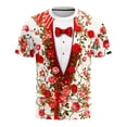 thumbnail image 2 of VBTAPA Men's Tuxedo T-Shirts Valentines Day Graphic Print Short Sleeve Crewneck Tee Shirt Novelty Holiday Party Costume Top White M, 2 of 7