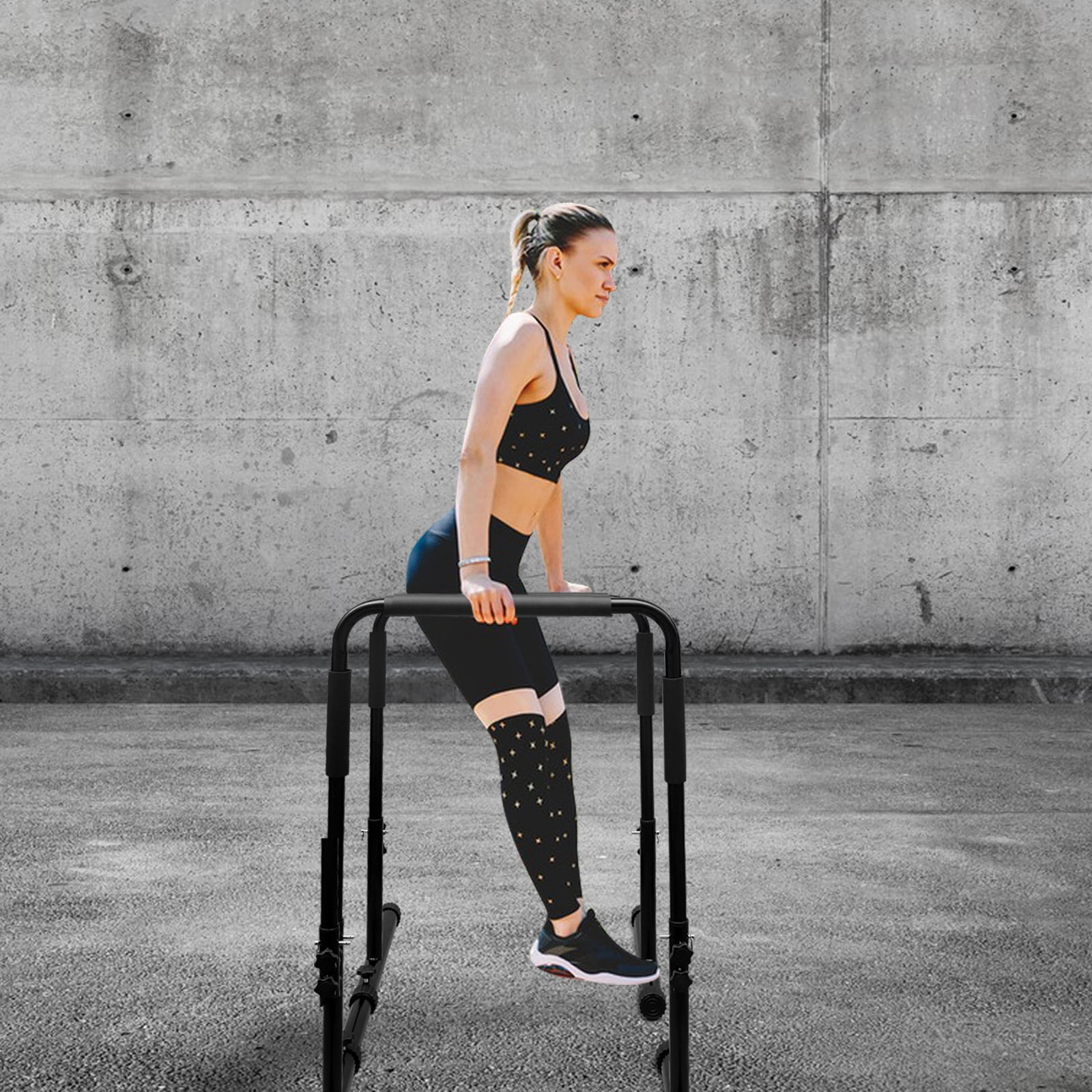 Adjustable Height Balance Frame, Heavy-Duty Stability Trainer with Hand Grips, Indoor Outdoor Balance Bar for Rehabilitation & Sports Training