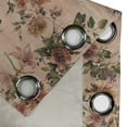 thumbnail image 4 of Ambesonne Floral Grommet Curtain, Grungy Back Flowers Leaves, 50"x60", Salmon Green Pale Rust, 4 of 5