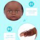 thumbnail image 5 of XWSHYW Juguetes para Niños Muñecas Negras de 8 Pulgadas con Ropa A, Bebé Africano Realista Lavable Niños Niñas, 5 of 6