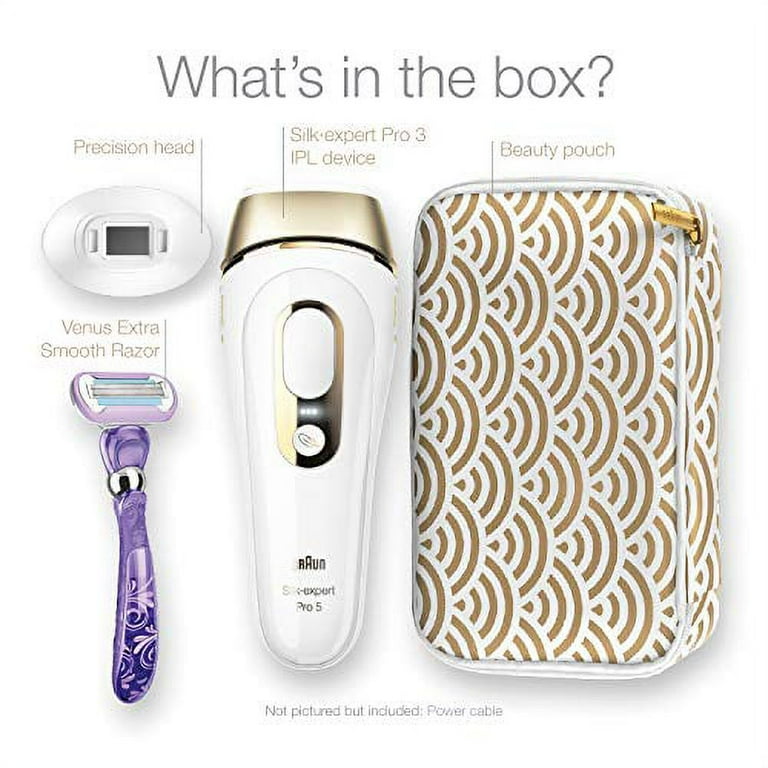 Braun Silk Expert Pro5 IPL Hair Removal Device for Women Men - Lasting Hair  Regrowth Reduction, Virtually Painless Alternative to Salon Laser Removal