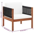 thumbnail image 4 of vidaXL 4 Piece Garden Lounge Set Solid Acacia Wood, 4 of 5