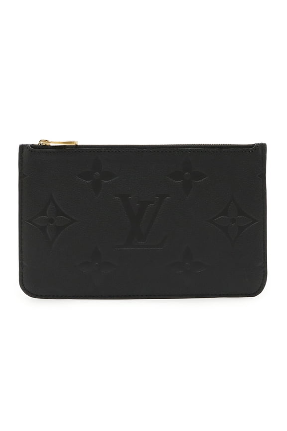 Pre-Owned LOUIS VUITTON Monogram Empreinte Neverfull MM Pouch for (Noir Black) M45685