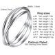 thumbnail image 3 of Anillo rodante triple entrelazado de plata de ley 925, sencillo y delicado, unisex Suplight Jewelry  exquisita, 3 of 5