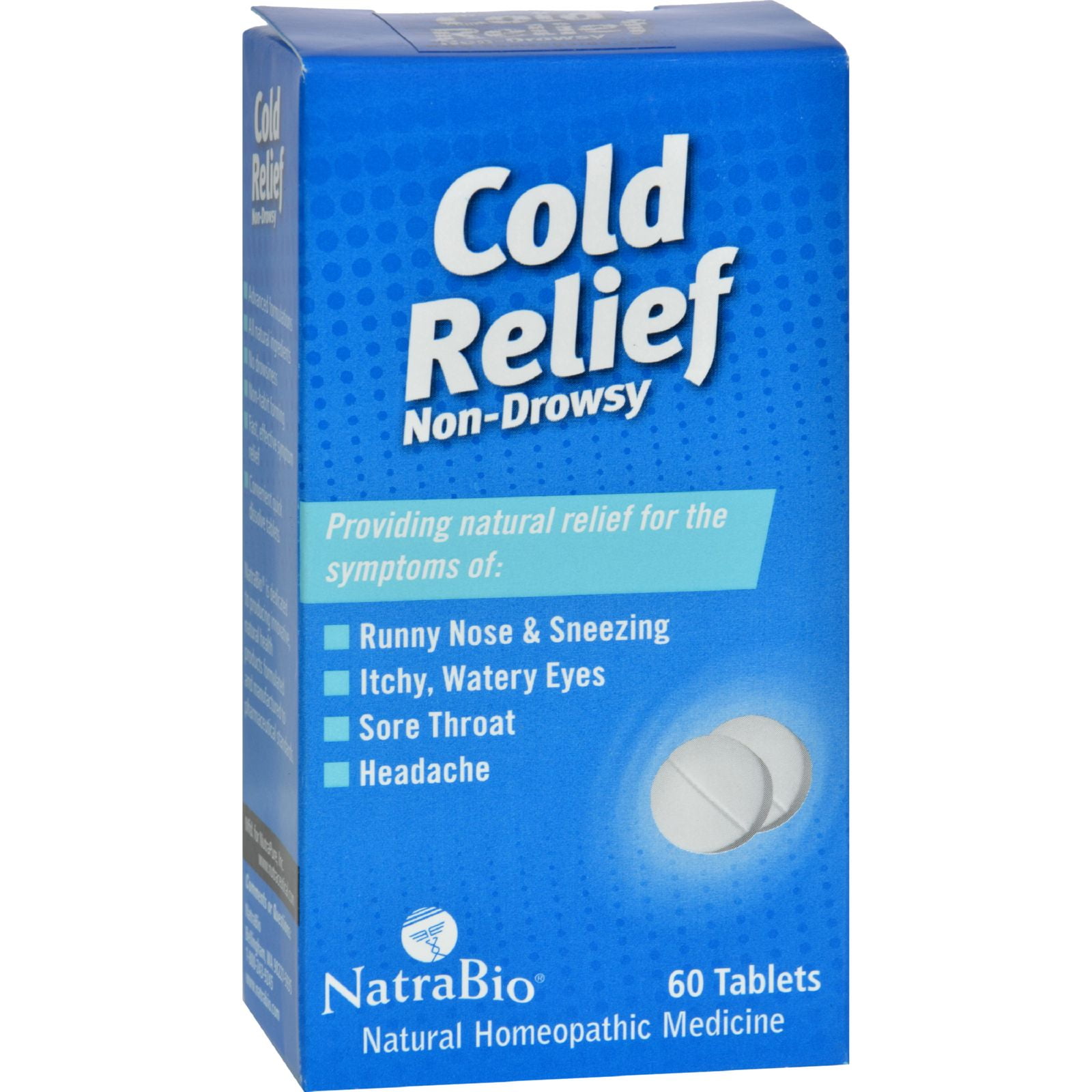 NatraBio Cold Relief NonDrowsy 60 Tablets